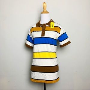 New Men’s Golf Wang Polo Striped Yellow Size XS